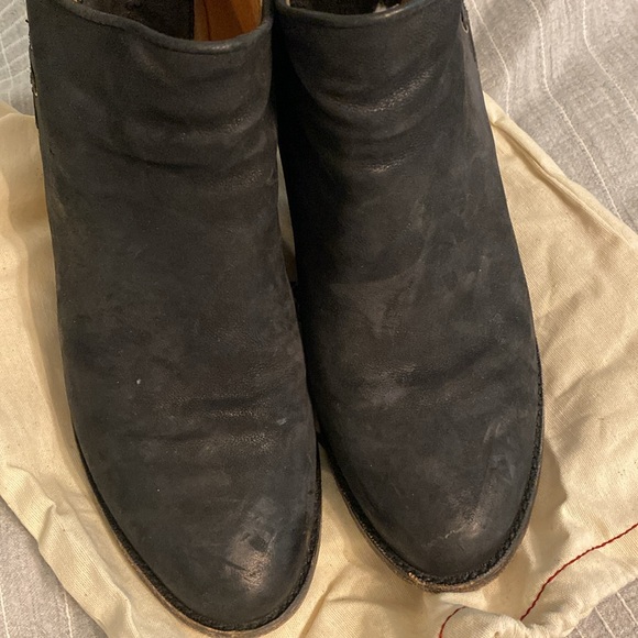 Trask, Suede, Made in Mexico, Women’s Heeled booties, size 8.5 lace up detail - Picture 5 of 7